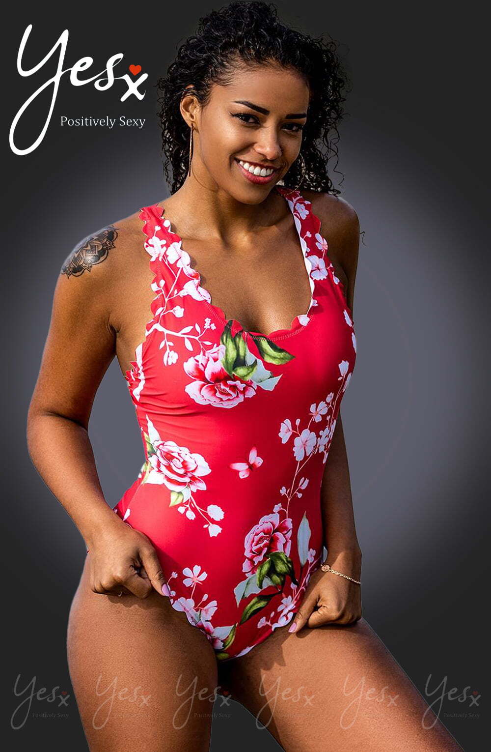 Swimwear YesX YX978 One Piece Swimsuit Pink