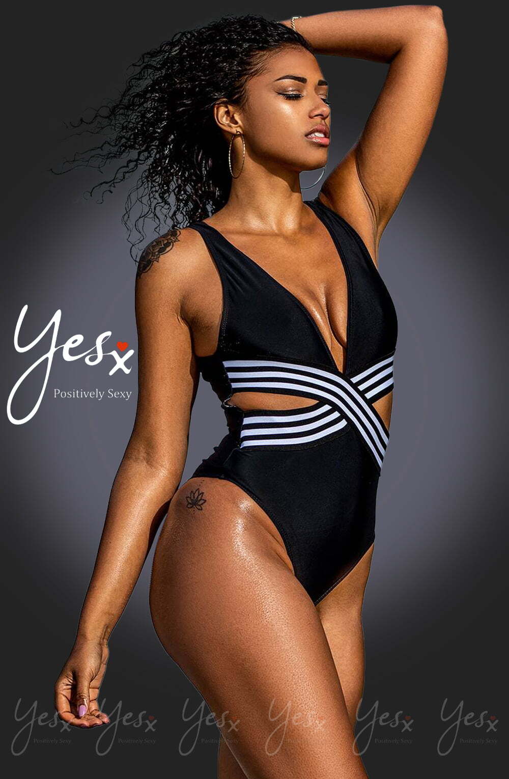 Swimwear YesX YX980 One Piece Swimsuit Black