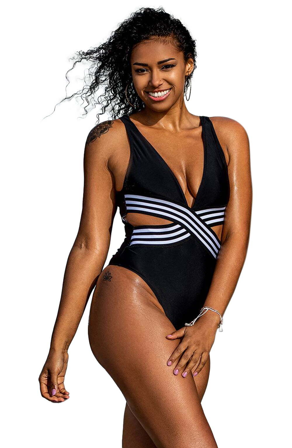 Swimwear YesX YX980 One Piece Swimsuit Black