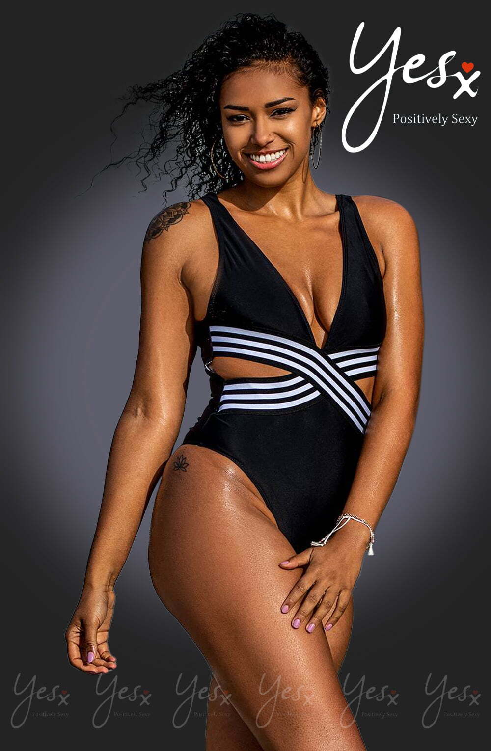 Swimwear YesX YX980 One Piece Swimsuit Black