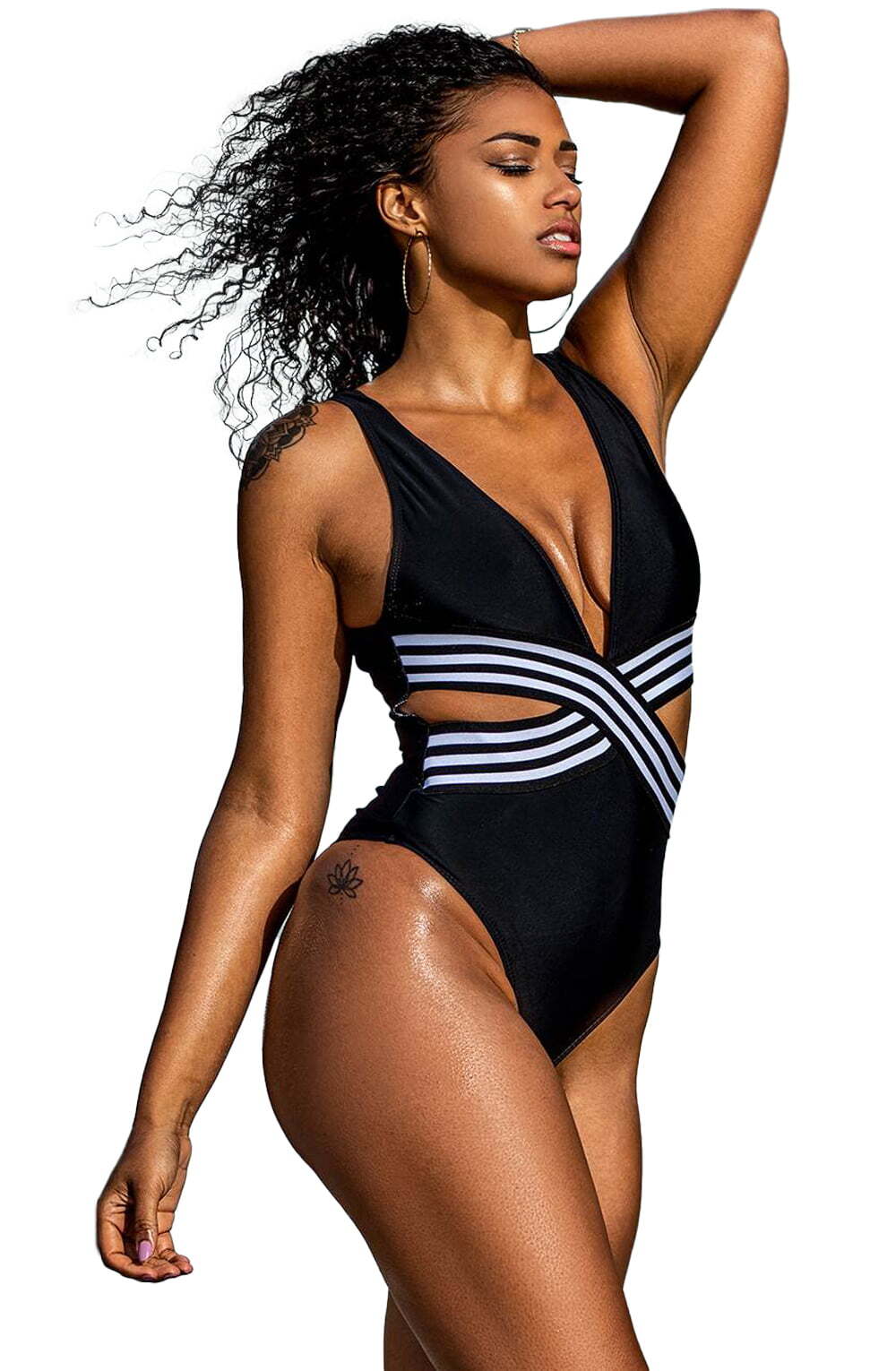 Swimwear YesX YX980 One Piece Swimsuit Black