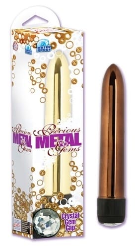 Tapping Vibrators Precious Metal Gems 6.75 Inches - Bronze
