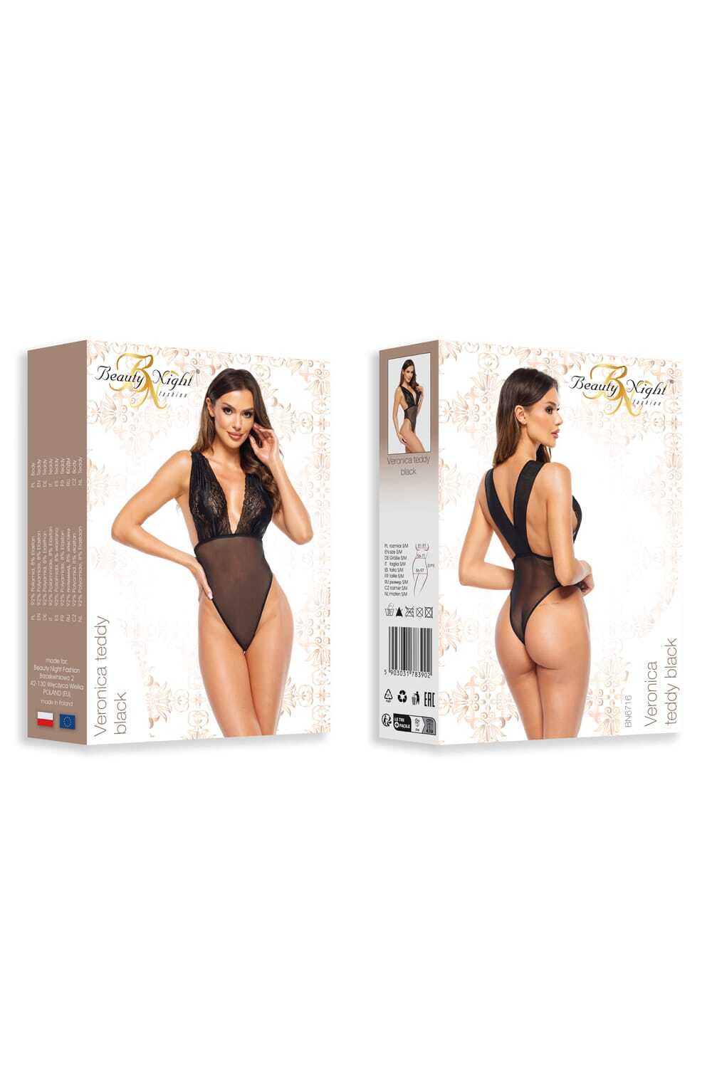 Teddies Beauty Night BN6716 Veronica Teddy Black