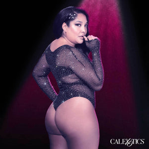 Teddies Radiance Long Sleeve Body Suit - Queen - Black