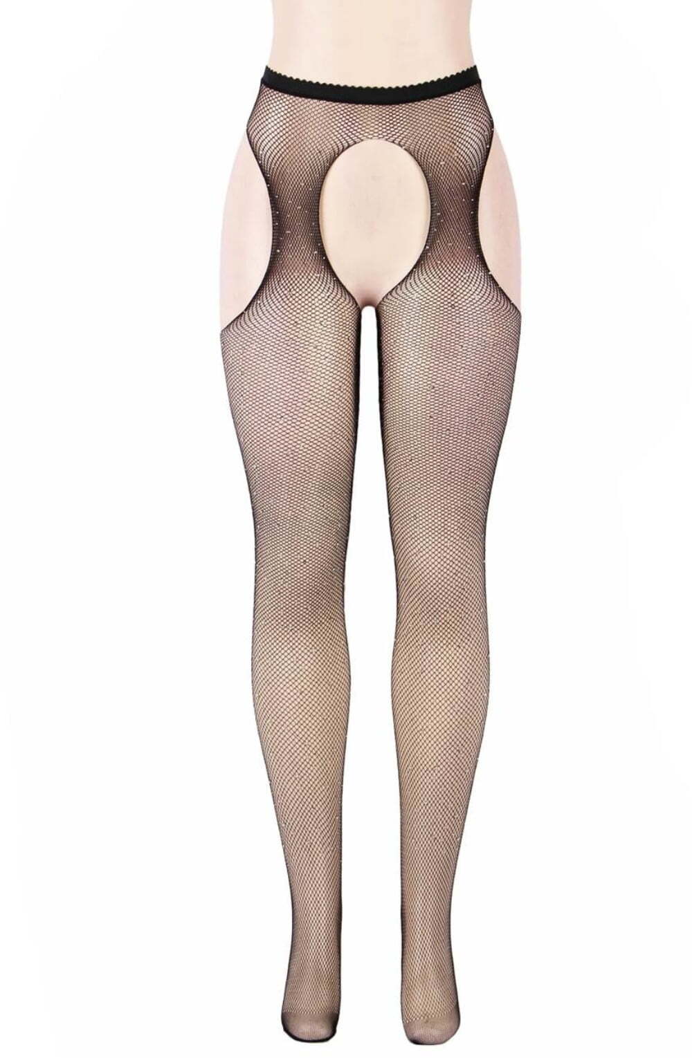 Tights BLACK / XS/M YesX YX850 Sparkly Fishnet Black