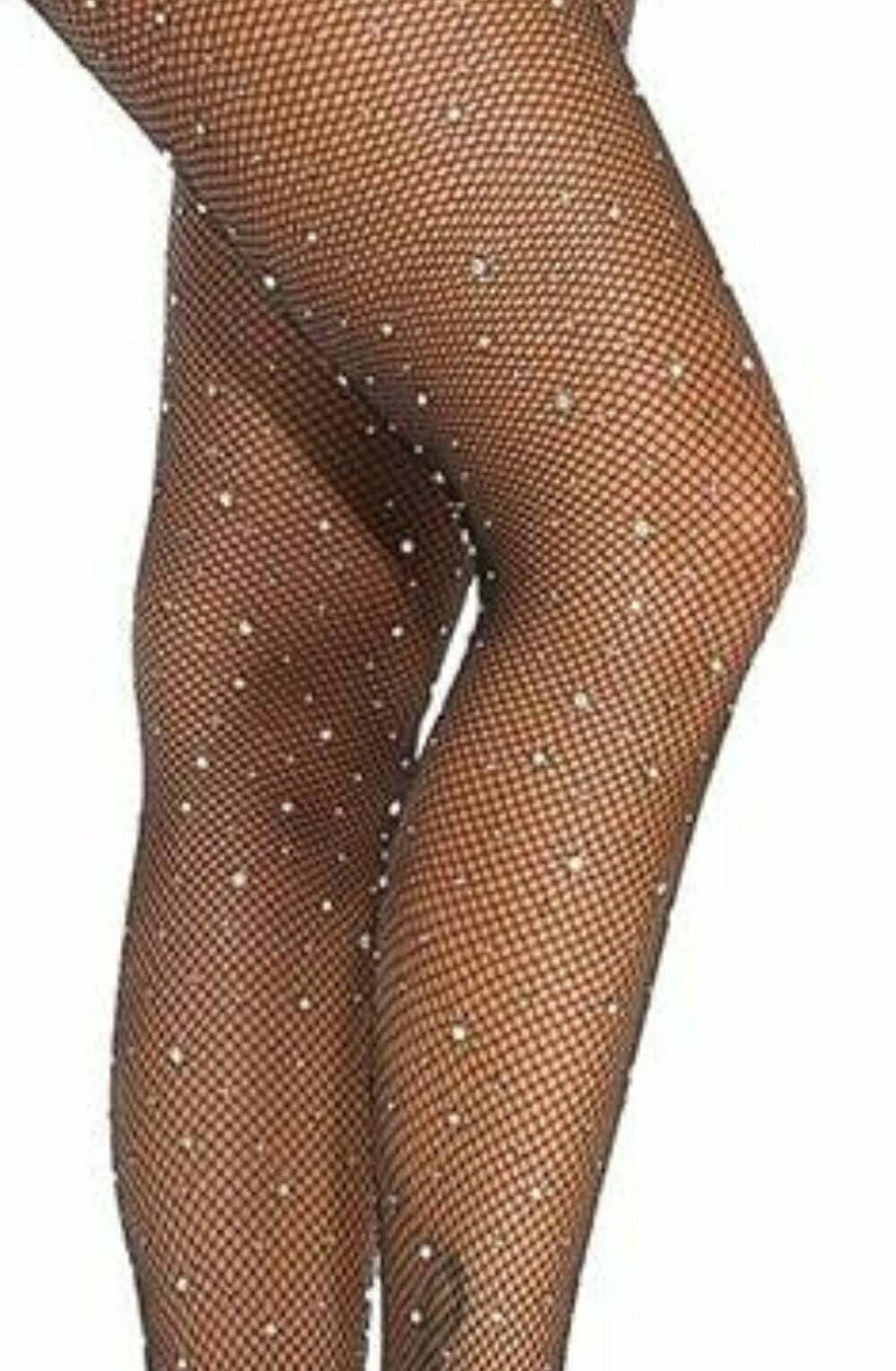 Tights BLACK / XS/M YesX YX850 Sparkly Fishnet Black