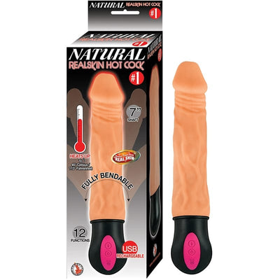 Nasstoys Natural RealSkin Hot Cock #1 10" Heated Vibrating Dildo