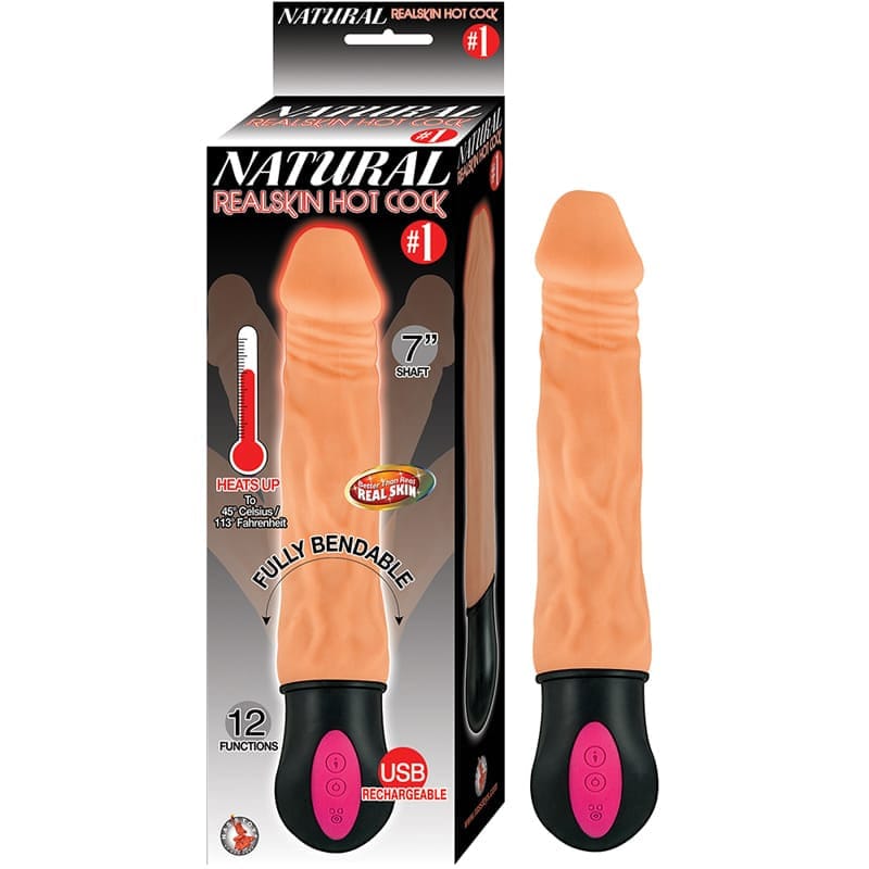 Vibes - Bendable Nasstoys Natural RealSkin Hot Cock #1 10" Heated Vibrating Dildo