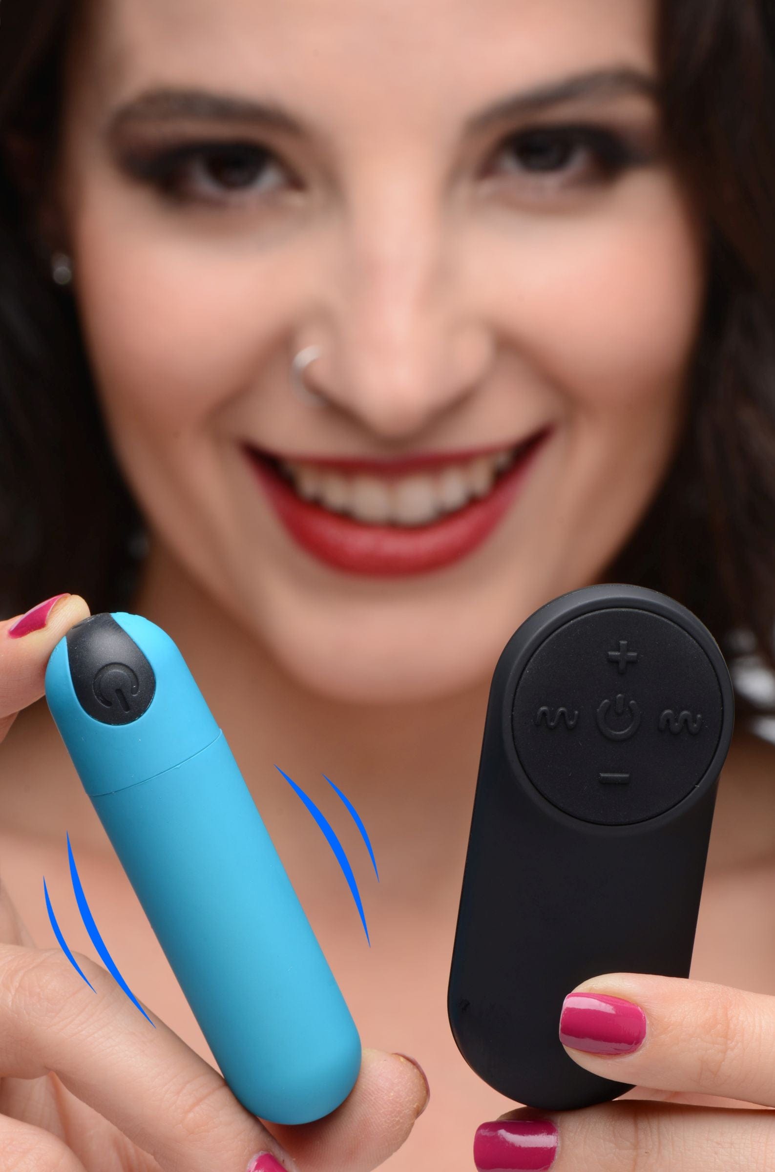 VIBRATING BULLETS & EGGS Bang! Remote-Controlled Vibrating Bullet - Blue