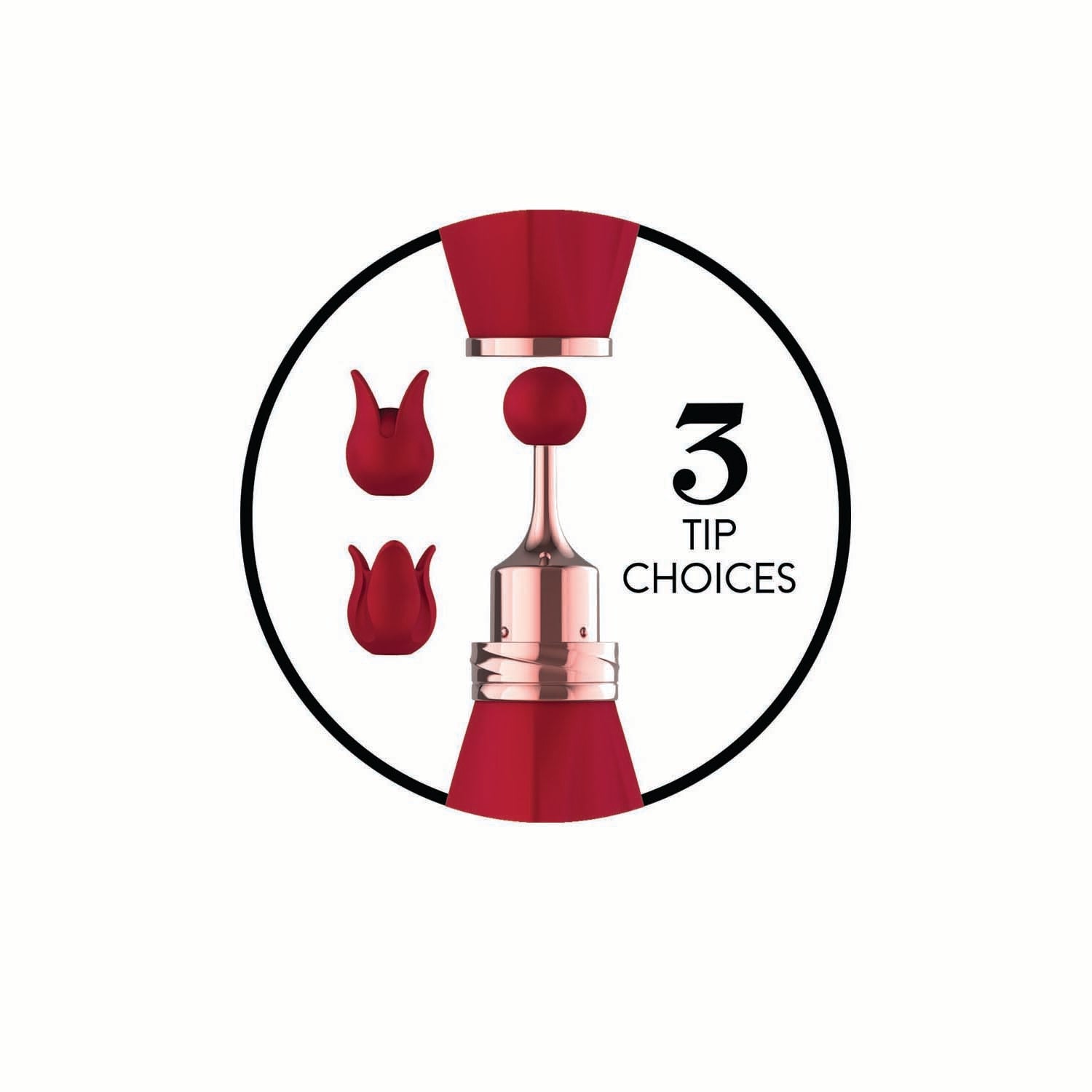 Vibrators Gold glam tri tip vibe red