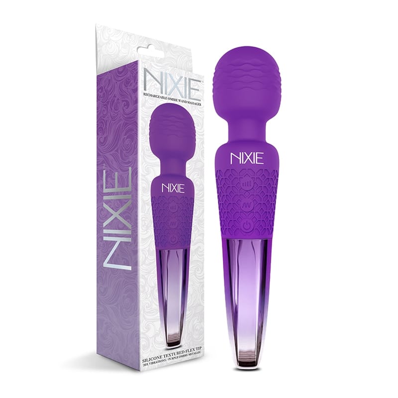 Wands - Wand Massagers Nixie Rechargeable Wand Purple Ombre Met