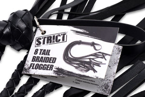 Whips & Floggers 8 Tail Braided Flogger