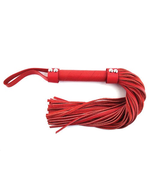 Whips Rouge Short Leather Flogger - Red