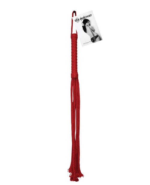 Whips Sex & Mischief Rope Flogger - Red