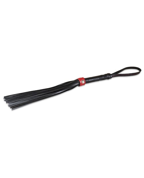 Whips Sultra 14" Lambskin Flogger - Black/Red