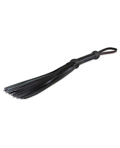 Whips Sultra 16" Lambskin Twill Weave Grip Flogger - Black