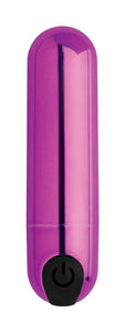 Wireless 10x Rechargeable Vibrating Metallic Bullet - Purple