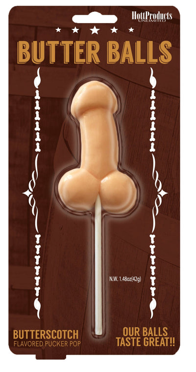 Butter Balls Butterscotch Pecker Pop – Adult Candy