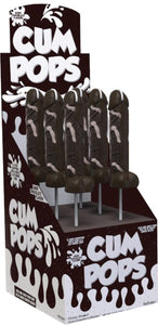 X-Rated Candy Cum Cock Pops - Dark Chocolate - 6 Piece P.O.P. Display