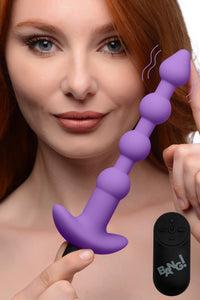 purple sex toy with anal beads