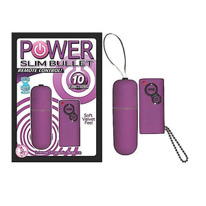 BULLETS AND EGGS Power Slim Bullet Remote Control (Purp)