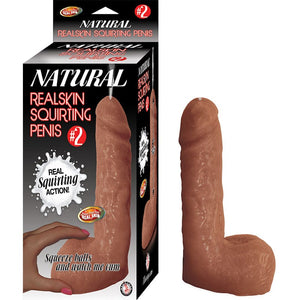DILDOS & DONGS Natural Realskin Squirting Penis 2 Brown