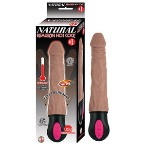 DISCREET VIBRATORS Natural Realskin Hot Cock #1 Brown
