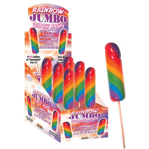 Edibles - Candy Rainbow Jumbo Cock Pops (6/DP)