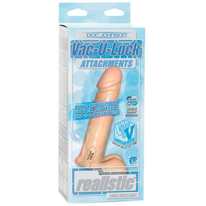 Sex Supply Shop Dongs - Penis Shaped Vac-U-Lock 8in Realistic Cock White