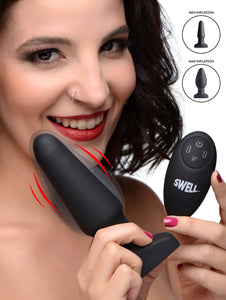 Swell Anal Toys Worlds First Remote Control Inflatable 10X Vibrating Silicone Anal Plug