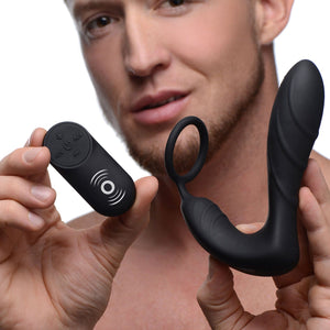 Under Control Anal Toys Silicone Prostate Vibrator and Strap with Remote Control