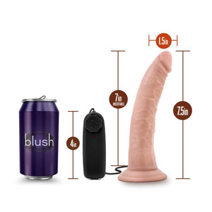 Vibrators DR SKIN DR DAVE 7IN VIBRATING COCK W/ SUCTION CUP VANILLA